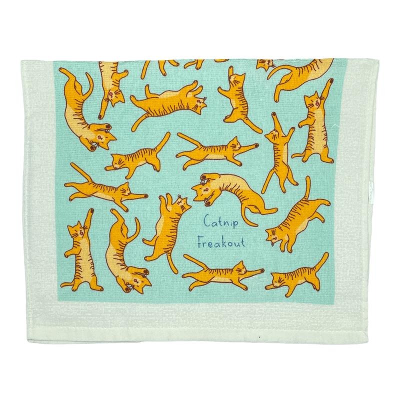 Catnip Freakout Funny Spazzing Kittten Tea Towel Funny Dish Towels Soft Adsorbent Tea Towel T-Shirts, Hoodie, Sweatshirt