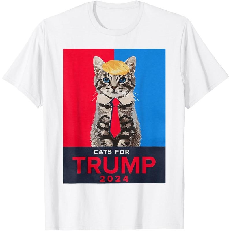 Cats For Trump 2024 Funny Tee For Vance Trump T-Shirt made in usa Hoodie, Sweatshirt | DripVista.com