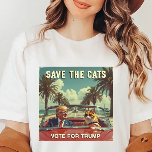 Cats for Trump, Republican Shirt, Trump 2024 Shirt, Conservative Gift, Trump shirt, Patriotic Shirt, Save the Cats Vote for Trump, shirt trend