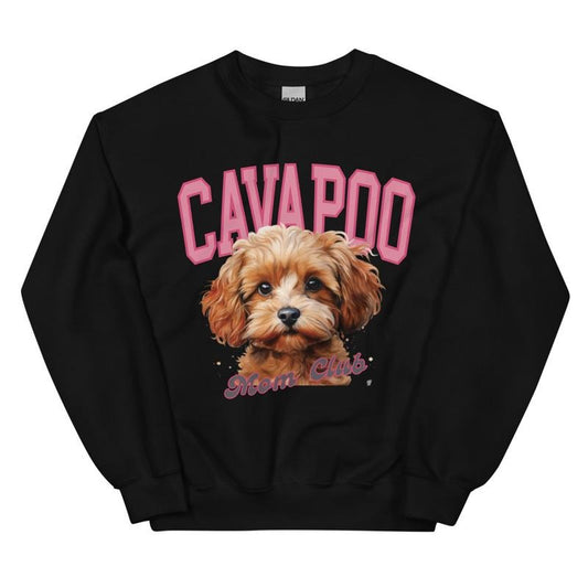 Cavapoo Mom Club Sweatshirt ~ Sweatshirt Unisex Apparel Relaxed Fit Printed in the USA Clothing Womenswear Casual and Comfortable