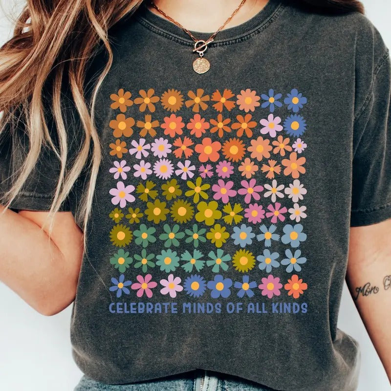 Celebrate Minds FOG Spiky hair fighters Kinds T-Shirts, Autism Awareness T-Shirt, Autism Acceptance Gift for...