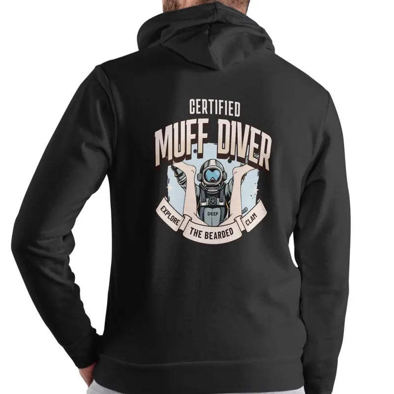 Certified Diver Hoodie, Explore the bearded clam Casual Menswear