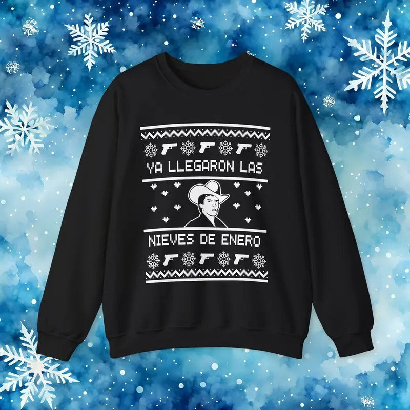 Chalino Ya Llegaron Las Nieves de Enero Ugly Christmas Sweater Sweatshirts sweater couple