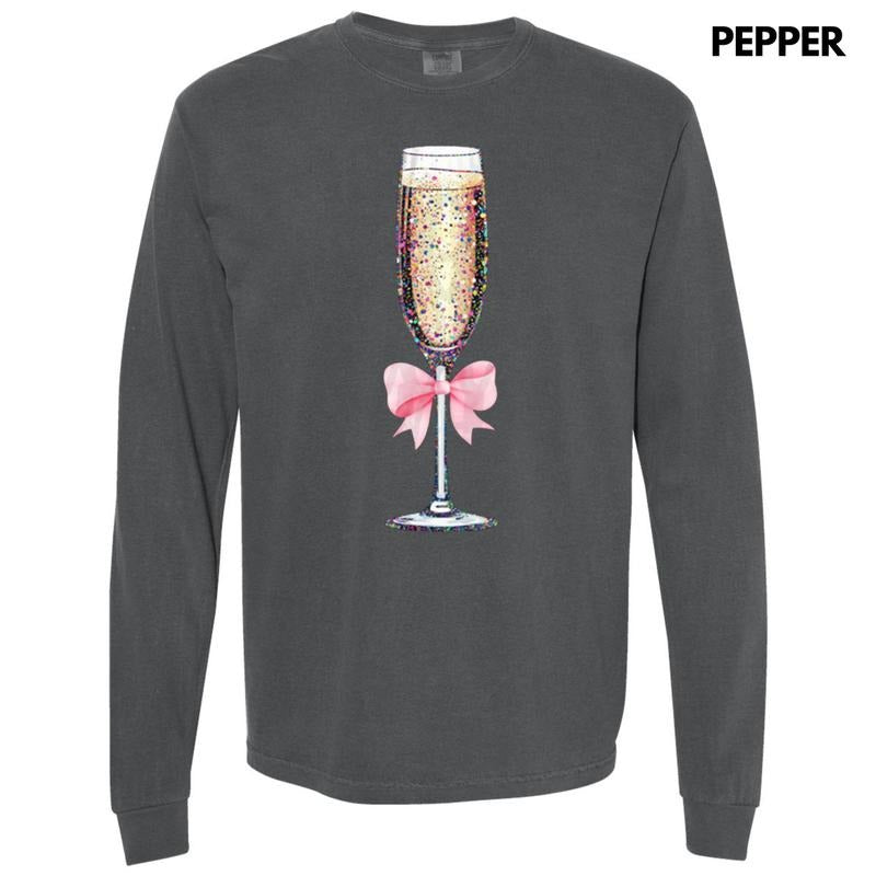 Champagne Coquette Long Sleeve Comfort Colors T-Shirt