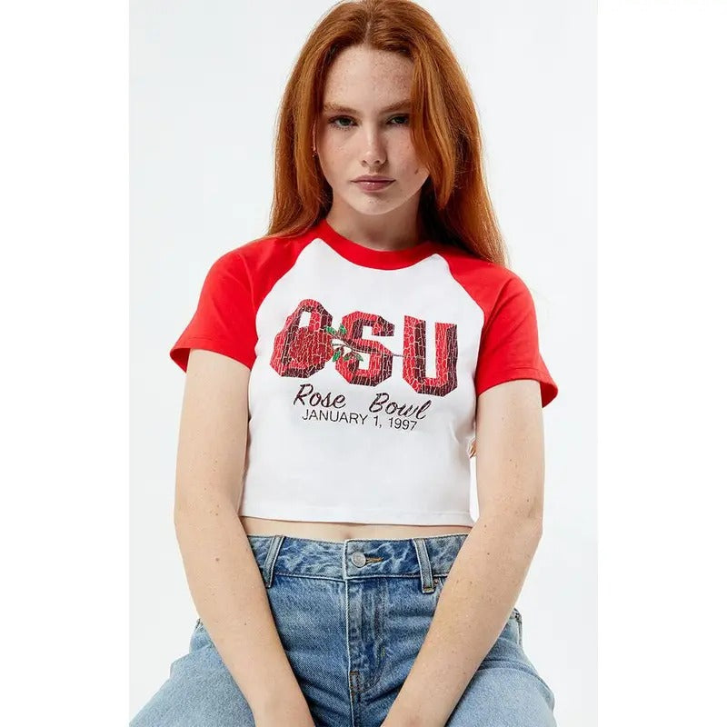 Champion Women's x Rose Bowl OSU Rally Ringer T-Shirt Hoodie, Sweatshirt | DripVista.com