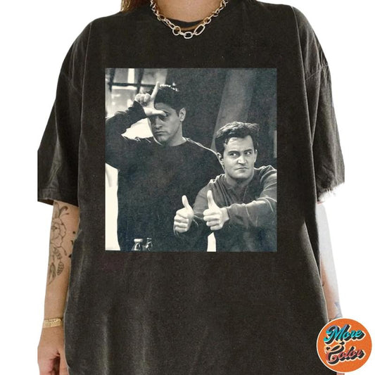 Chand.ler Retro Friends Shirt, Cotton Unisex T-Shirt, Crew Neck, Size S- 4XL, Menswear Top, Womenswear Top Underwear Streetwear Long Sleeve