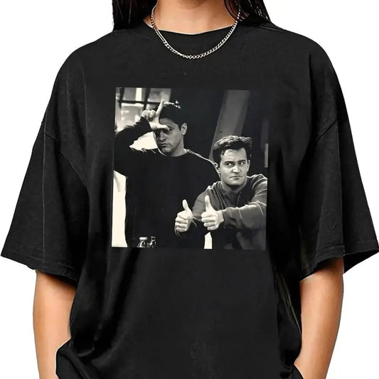 Chandler Bing T-Shirt, Friends Shirt, Funny Shirt, Black Cotton Shirt Top Womenswear