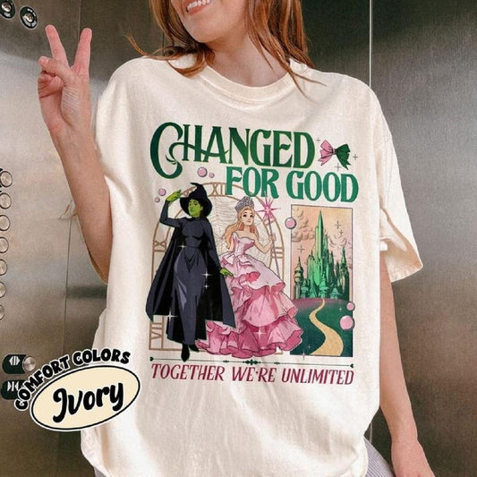 Changed For Good Shirt, Wicked Elphaba and Glinda Shirt