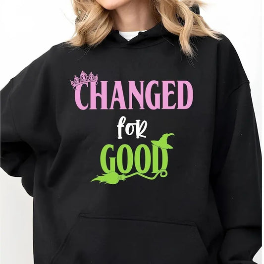 Changed For Good Wicked Hoodie, Funny Witches Of Oz Shirt, Wicked Elphaba And Glinda Sweatshirt, Unisex Short Sleeve Tee