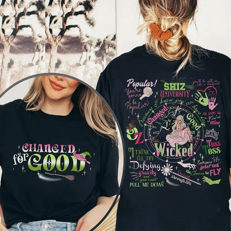 Changed For Good Wicked Shirt, Wicked A New Musical Shirt, Defying Gravity TShirt, Wicked Changed For Good, Wizard Movie Fan Shirt Vintage Shirt