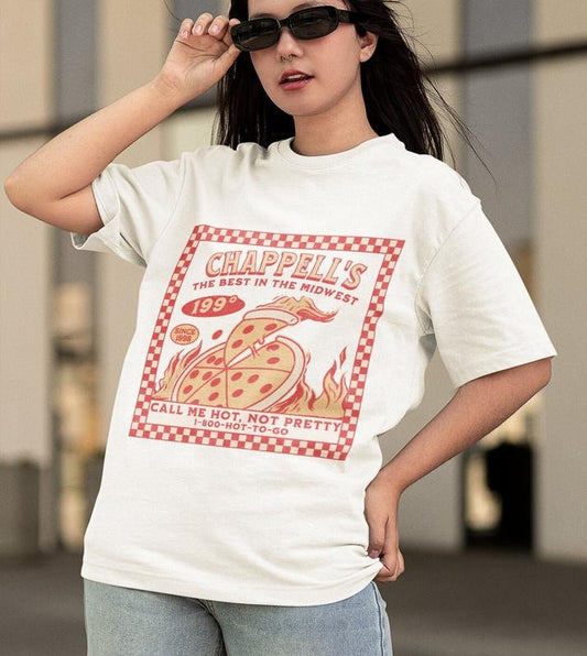 Chappell Roan HOT TO GO! Chappell's Pizza Midwest Princess Tour T-shirt