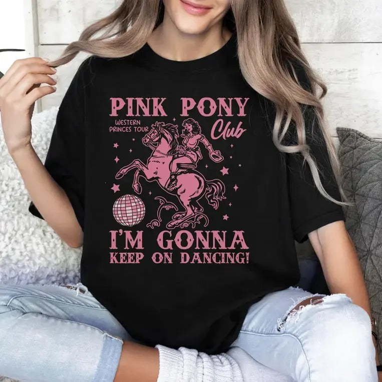 Chappelll Shirt, Pink Pony Club Shirt, Keep On Dancing Shirt Hoodie, Sweatshirt | DripVista.com
