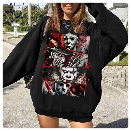 Characters Halloween Shirt Friends Sweatshirt Jason Voorhees Michael Myers Pennywise Freddy Krueger Shirt Character Shirt