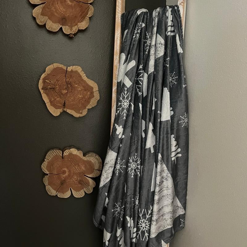 Charcoal Christmas Blanket