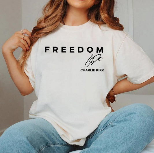 Charlie Kirk Freedom shirt, Justice For Charlie Kirk Unisex T-Shirt, A True Patriot Charlie Kirk Sweatshirt