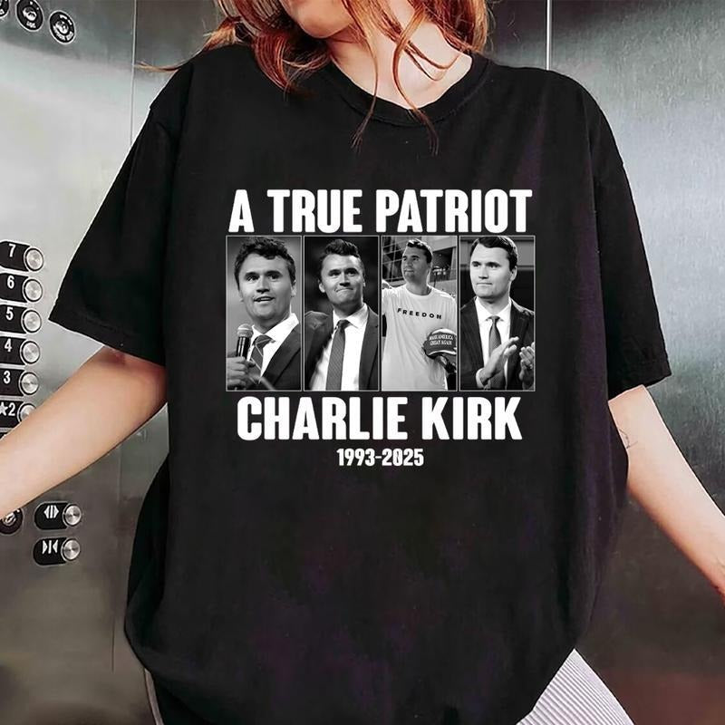 Charlie Kirk T-shirt, Hoodie, Gift For Him, Gift For Her Womenswear Crewneck Tops