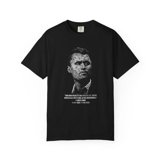 Charlie Kirk, Patriot Comfort Colors Tshirt, Remembrance, Political Apparel