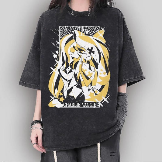 Charlie x Vaggie T-Shirt, Hazbin Hotel Characters, Hazbin Hotel T-Shirt, Cartoon , Birthday Gift for fan, Helluva Boss