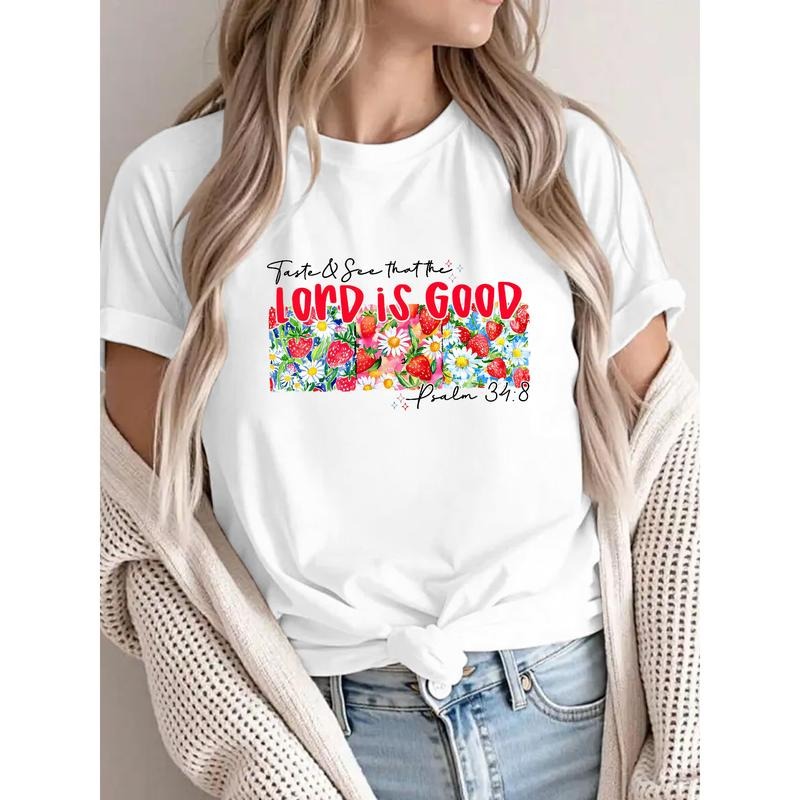 Charming Tee with WB shield Positive Slogan Gunpla brand WB shield Delicate, Floral