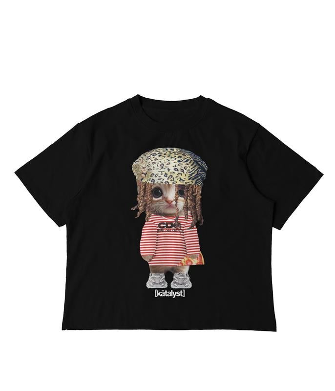 Che Kitty Graphic Tee, Retro 90s Style Statement Shirt Hoodie, Sweatshirt | DripVista.com