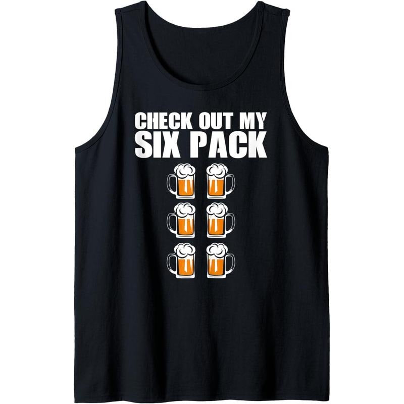 Check Out My 6-Pack Funny Love Beer Abs Tank Top T-Shirts, Hoodie, Sweatshirt | DripVista.com