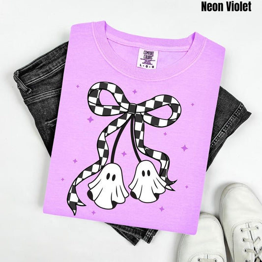 Checker Cherry Ghosts Comfort Colors T-Shirt 'NLB'