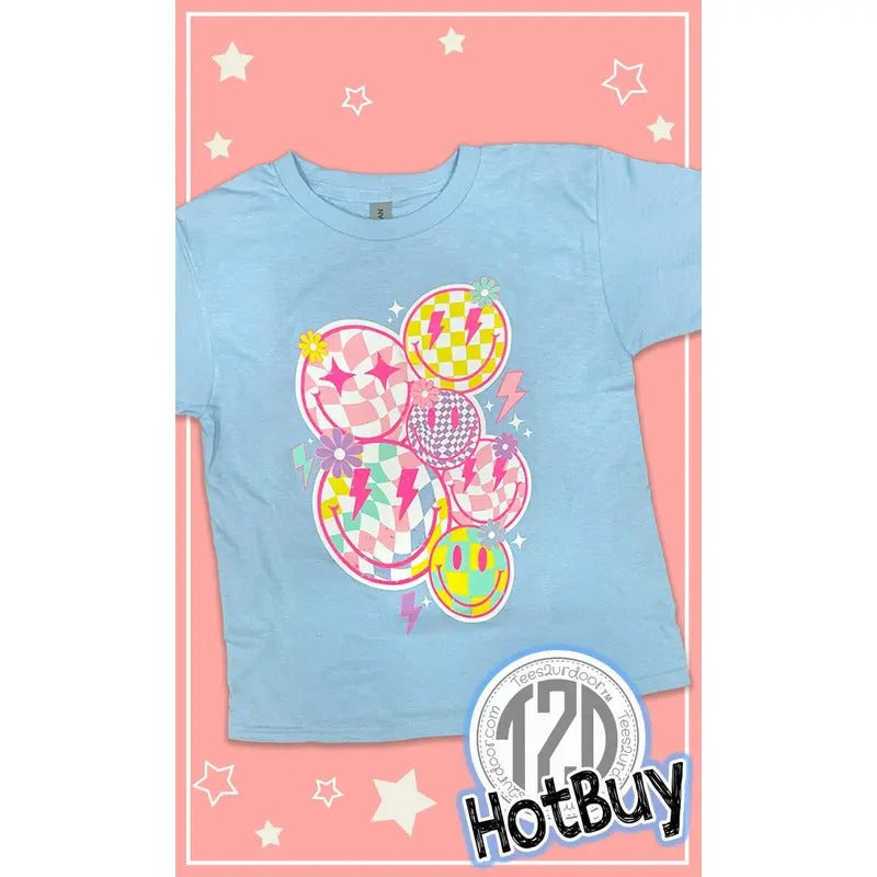 Checkerboard Smiley Face Youth Graphic Shirt Hoodie, Sweatshirt | DripVista.com