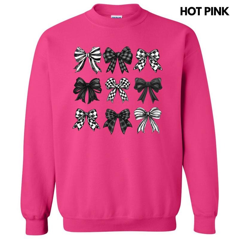 Checkered Black Bow Collage Sweatshirt 'NLB'