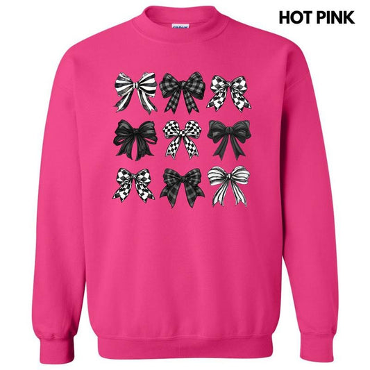 Checkered Black Bow Collage Sweatshirt 'NLB'