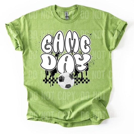 Checkered Game Day Soccer DTF Transfers - THIS IS NOT A SHIRT