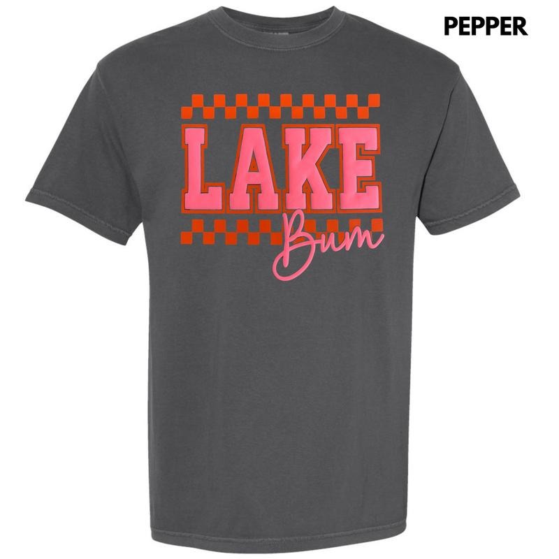 Checkered Lake Bum Puff Comfort Colors T-Shirt