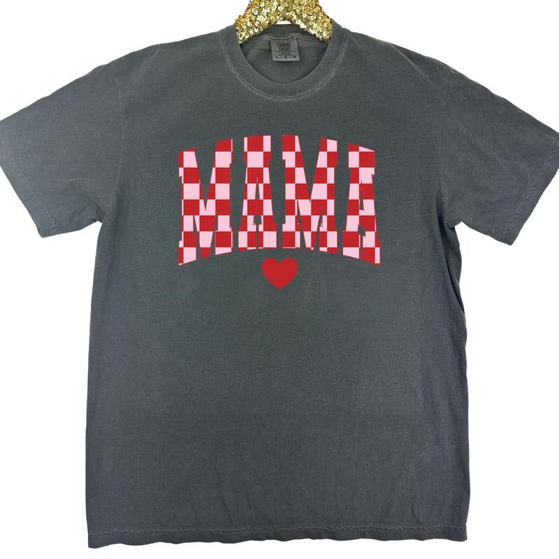 Checkered Mama Comfort Colors T-Shirt Hoodie, Sweatshirt | DripVista.com