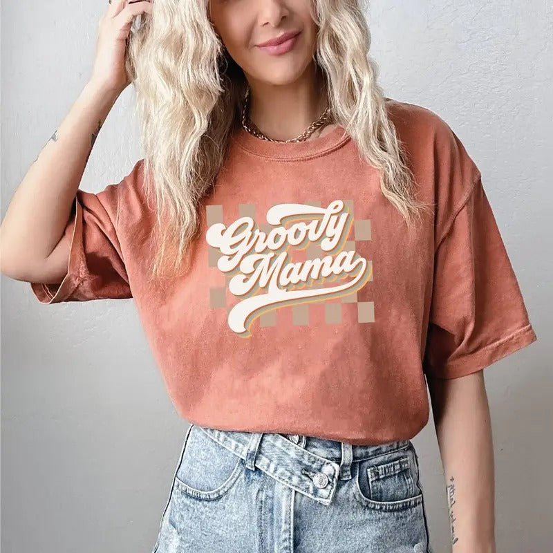 Checkered Mama Shirt Retro Mama Shirt Mothers Day Gift Mom Life Shirt Motherhood Shirt Mom Sweatshirt Mom Gift Hoodie