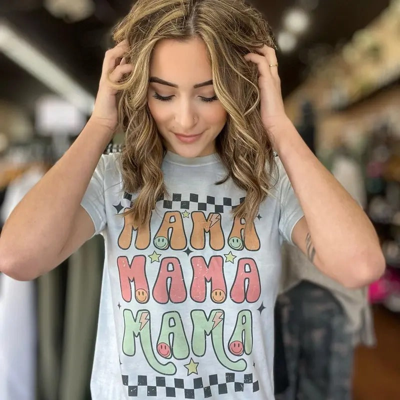 Checkered Mama Teenext Level Teegraphic Teemothers Day Tee Hoodie, Sweatshirt | DripVista.com
