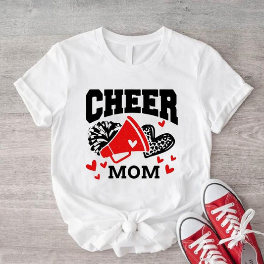 Cheer Mom Shirt, Cheerleader T-shirt, Sport Team Support Tee For Mama, Cheerleading Tee, Coach Mother Birthday Gift Tee.