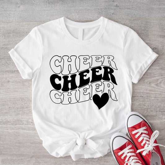 Cheer Shirt, Cheerleading T-Shirt, Matching Cheer Squad Tee, Sport Team Support Tee, Cheerleader Tee, Cheer Mom Gift Shirt.