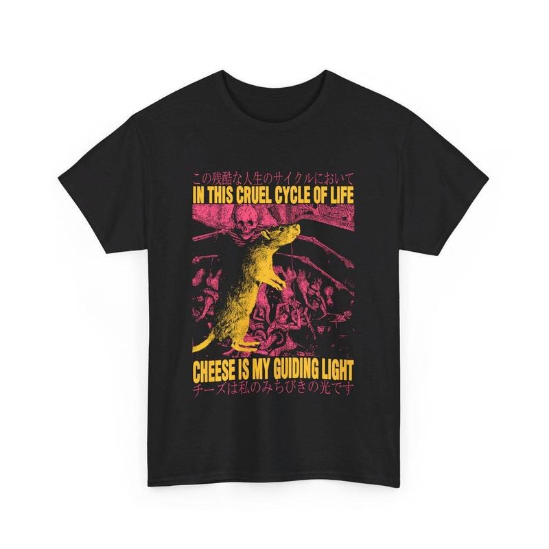 Cheese is My Guiding Light Rat T-Shirt Hoodie, Sweatshirt | DripVista.com