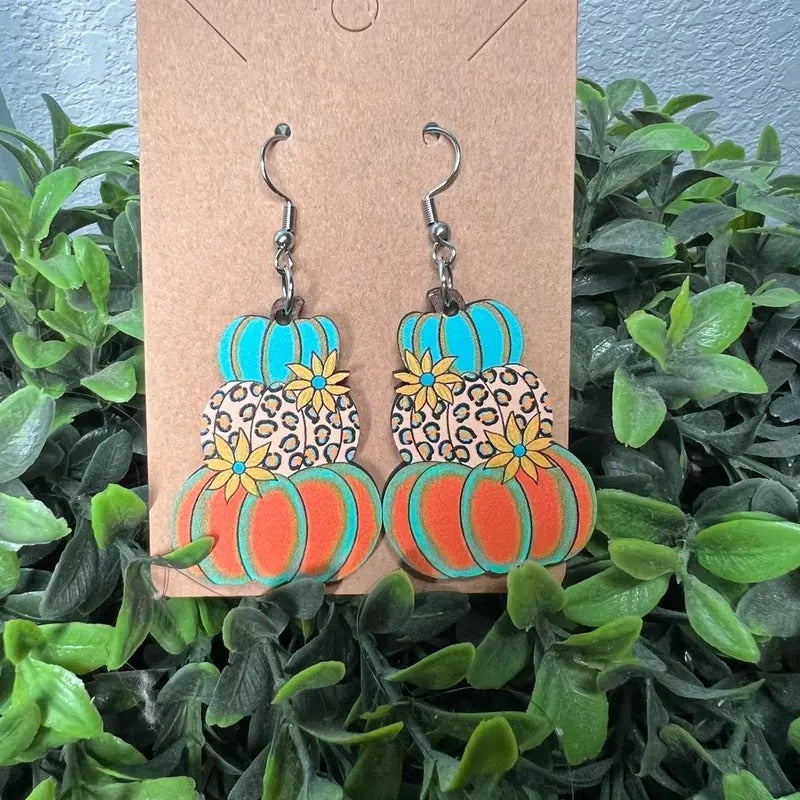 Cheetah pumpkin earrings for a stylish look T-Shirts, Hoodie, Sweatshirt | DripVista.com