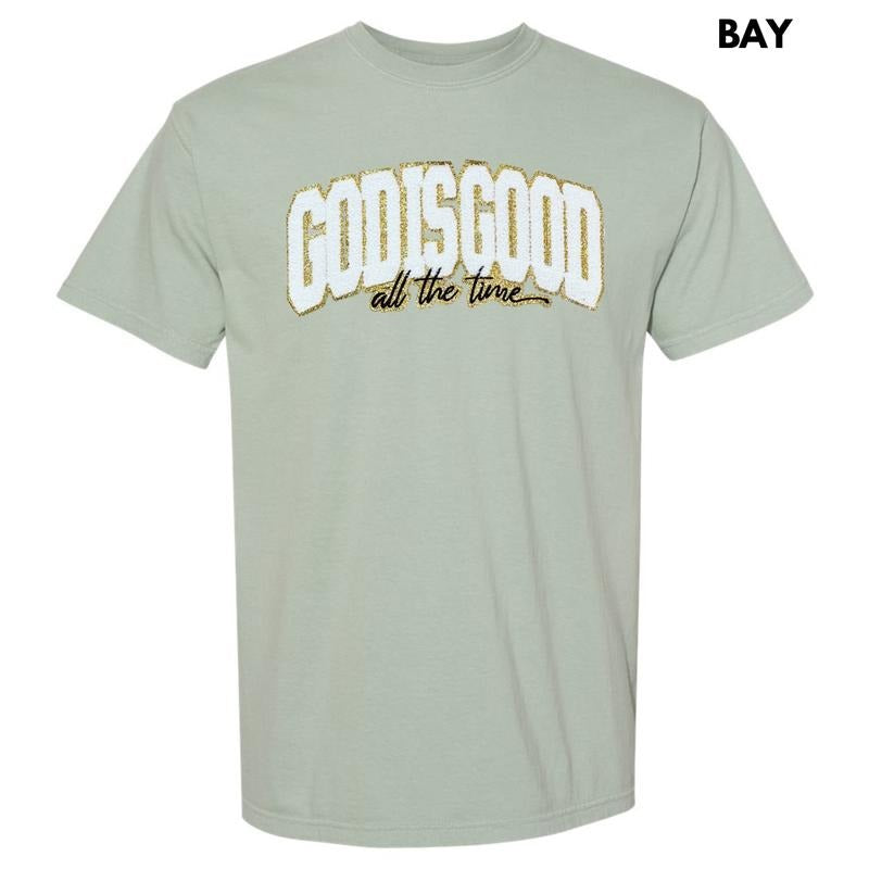 Chenille God Is Good Patch Comfort Colors T-Shirt