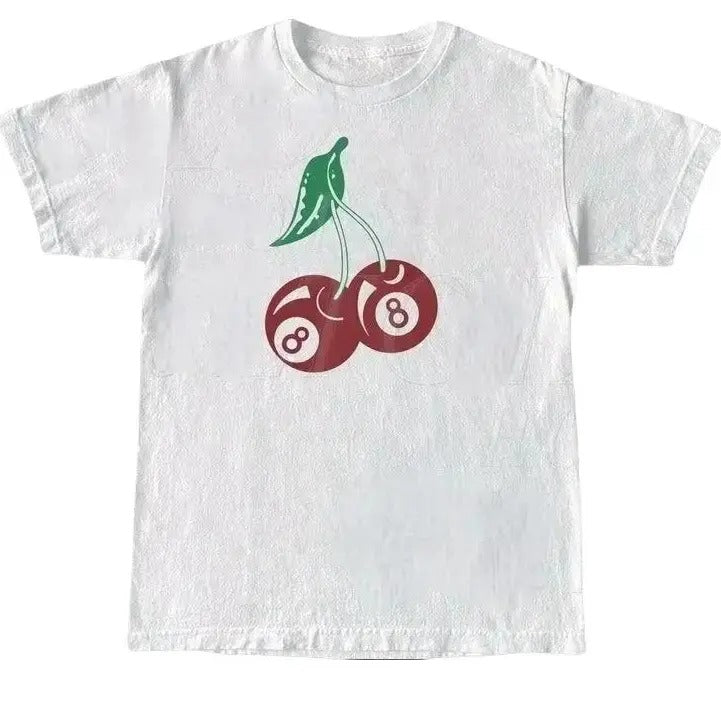 Cherry 8 Ball 90s Graphic T-Shirt, Retro Billard Lovers Shirt, Y2k Lucky Tee Hoodie, Sweatshirt | DripVista.com