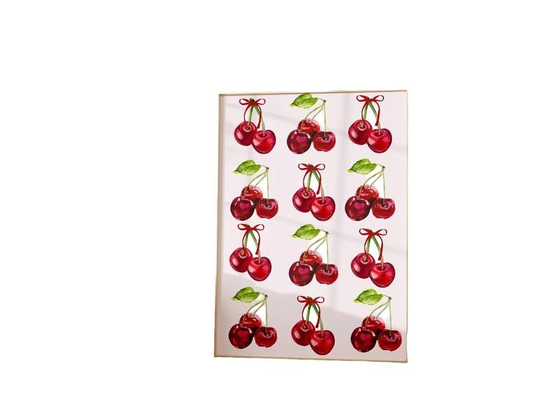 Cherry Fruit Pattern, Coastal Cowgirl, Pastel, Maximalist Art, Bow And Ribbon, Ma Cherie, Balletcore Print, Gifts For...