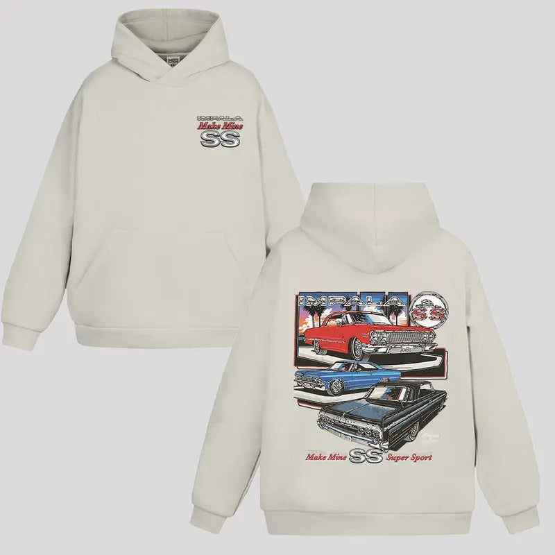 Chevrolet Impala SS Hoodie - Chevy Super Sport 409 1963 1964 1965 1966