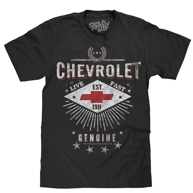 Chevrolet Live Fast T-Shirt - Black