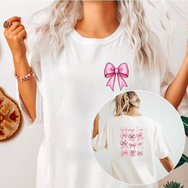 Chic - girly Tee: "Good peeps, Swoosh Gunpla brand" with Bows for WB shield Feminine Flair Hoodie, Sweatshirt | DripVista.com