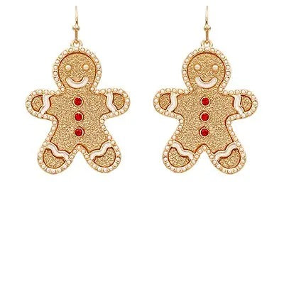 Chic Gingerbread Man Earrings