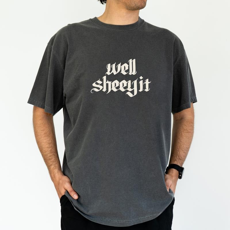 ChicCotton Gothic Well Sheeyit Comfort Colors Graphic Tee, Funny Meme T-shirt For Men, Vintage Adult Humor Shirt, Funny...