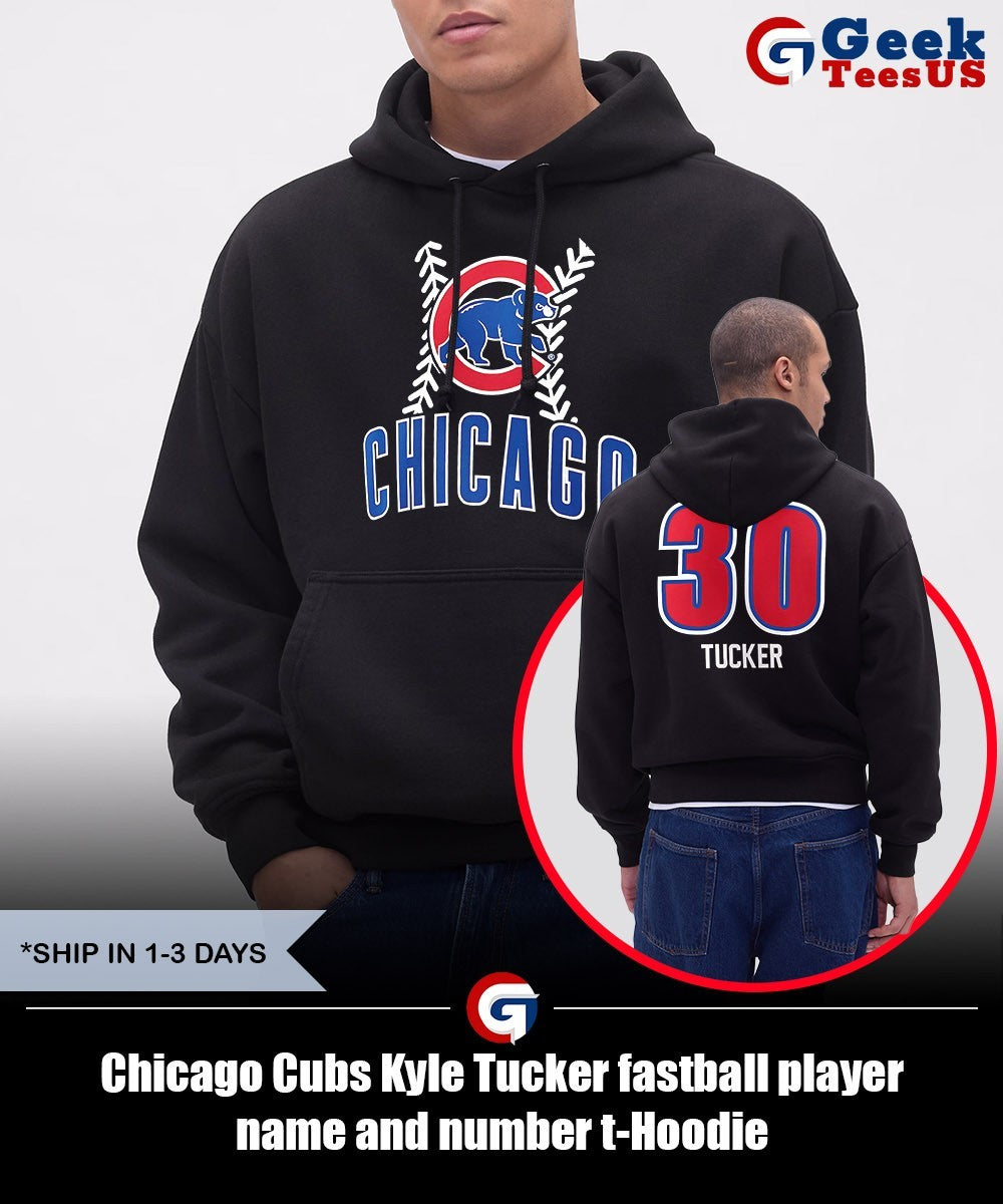 Chicago Cubs Kyle Tucker fastball player name and number t-shirt