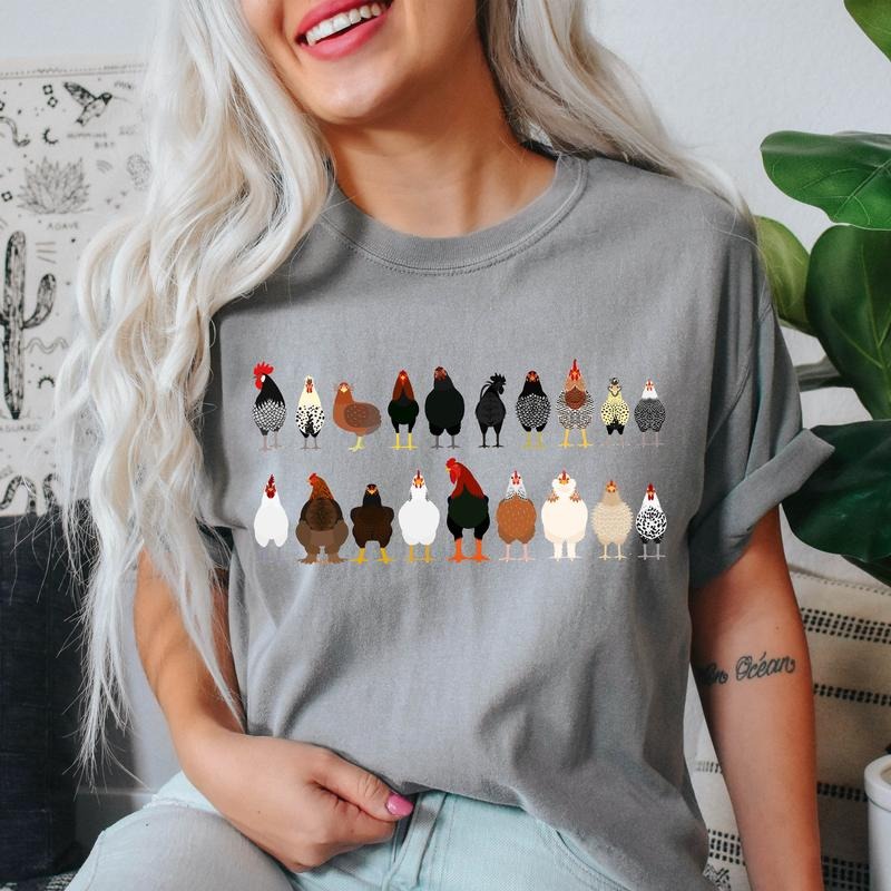 Chicken Breeds Farm Animal Lover T-Shirt