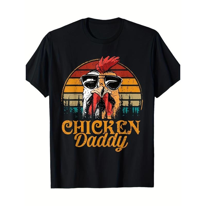 Chicken Dad Vintage Poultry Farmer Fun Father's Day Man 220g 100% Cotton T-shirt made in usa Hoodie, Sweatshirt