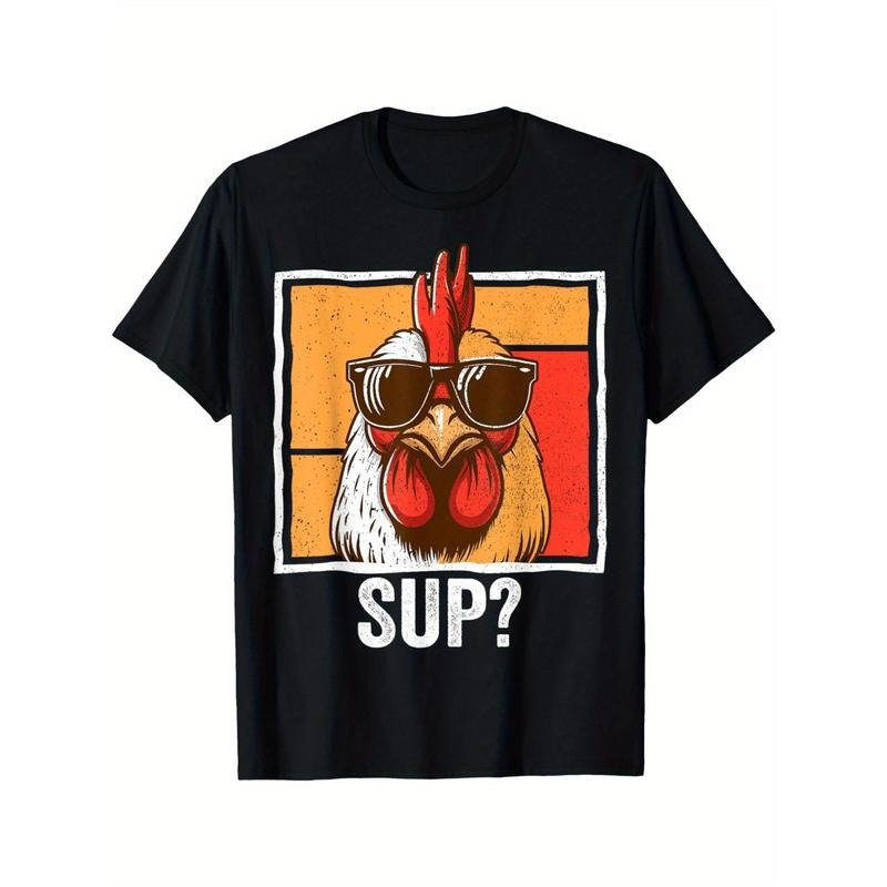 Chicken Sunglasses Animal Farm Funny For Farmer Men T-Shirt made in usa Hoodie, Sweatshirt | DripVista.com
